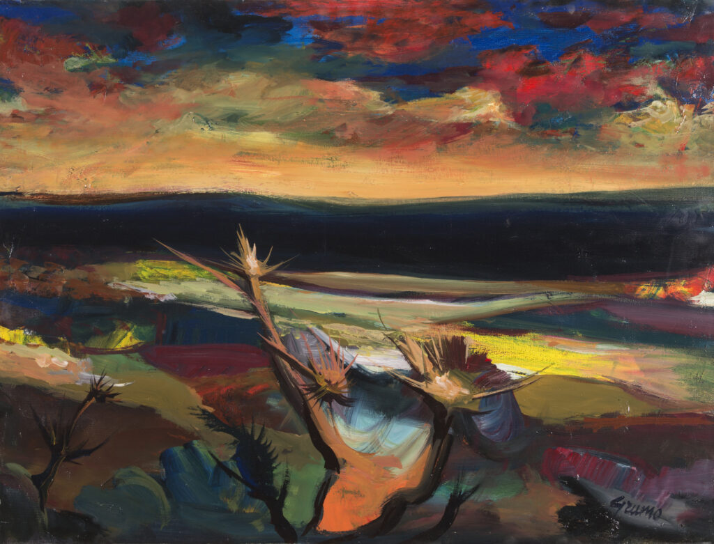 Tramonto e rovi 60x80